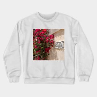 Bouganvillea, Malta. Maltese views, Mediterranean sea Crewneck Sweatshirt